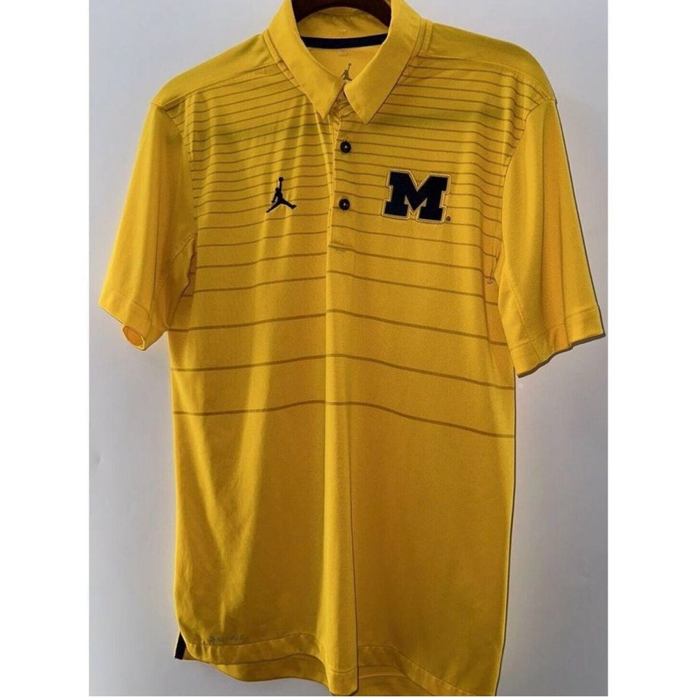 Jordan University of Michigan Polo Shirt with Logo